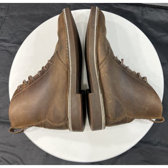 Clarks Desert Bushacre Ankle Boots 6-Eye Lace Up Brown Leather Men Size 7.5 - Picture 9 of 16